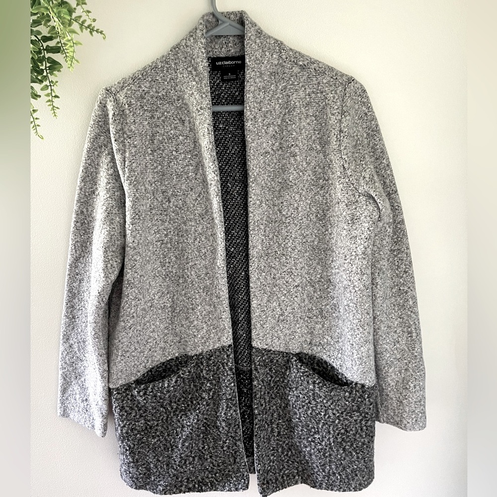 Liz Claiborne career grey cardigan